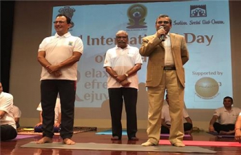 Ambassador was the Chief Guest at a Yoga Session, hosted by Indian Social Club, Oman at Embassy Auditorium on 9th June 2017.