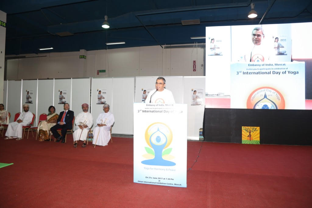 CELEBRATION OF 3RD INTERNATIONAL DAY OF YOGA BY EMBASSY OF INDIA IN MUSCAT(OMAN)