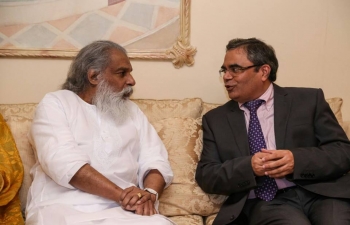Ambassador was invited to meet and interact with legendary singer Gana Gandharva and Padma Vibhusan Shri Yesudas who visited Muscat last week to bless the concert organized in support of the campaign 'Together We Can' to raise awareness about cancer and the importance of its early detection and to raise funds for Oman Cancer Association.