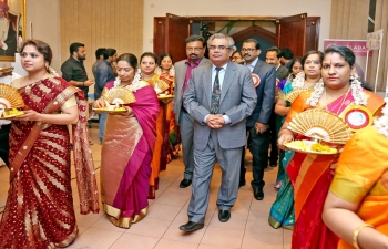 Ambassador was invited as Chief Guest to the Inauguration of 6th Anniversary program 'Padmatheertham 2018" at Al Falaj Hotel. The event was also graced with the presence of The Prince of Travancore, His Highness Avittam Thirunal Adithya Varma, along with renowned South Indian Cine Artist Ms. Meena.