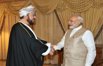  Honourable Prime Minister of India, Shri Narendra Modi, received on 12th February 2018, His Highness Sayyid Fahd bin Mahmoud Al Said, Deputy Prime Minister for Council of Ministers and His Highness Sayyid Asaad bin Tariq Al Said, Deputy Prime Minister for International Relations and Cooperation Affairs and Personal Representative of HM Sultan Qaboos.