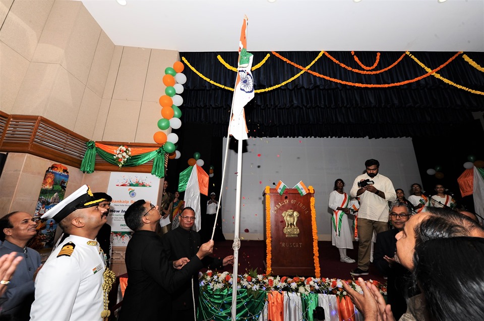 The 73rd Independence Day was celebrated with great fervour and enthusiasm at Indian Embassy, Muscat.