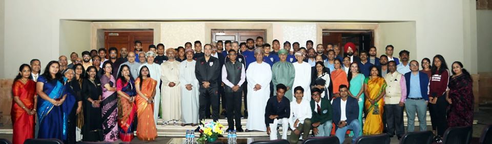 Members of Indian community joined the Embassy in welcoming the Indian Football team to Muscat. 