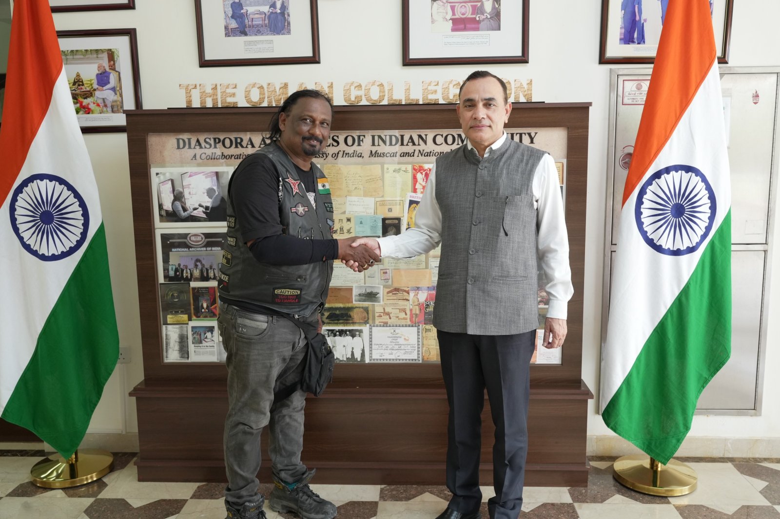 The Embassy acknowledged Mr. Sharath Kumar Ozias Gabriel from Karnataka, who journeyed to Muscat