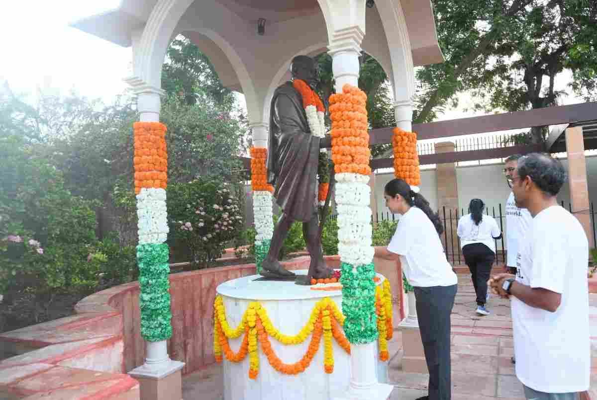 157th birth anniversary of Mahatma Gandhi, Ambassador Prashant Pise paid respectful tributes to the Father of the Nation
