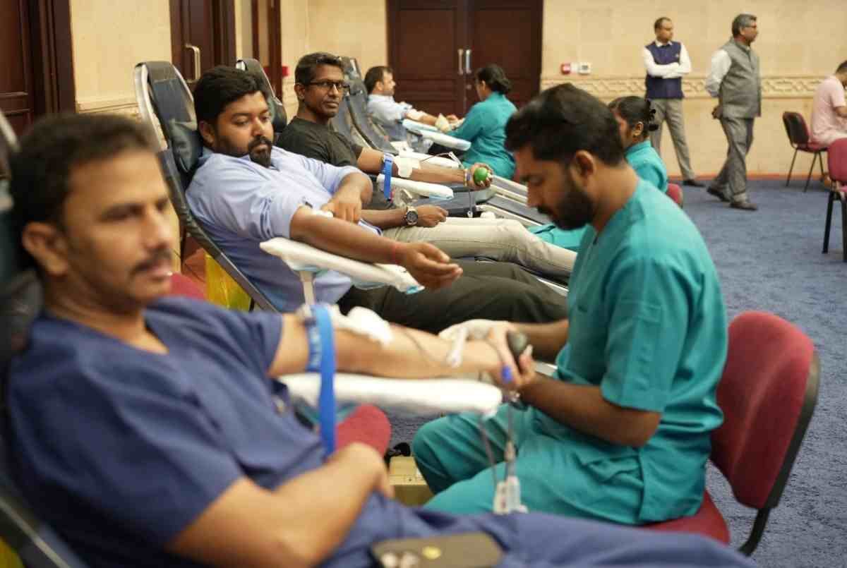 Blood Donation Camp in Embassy coinciding with the Seva Pakhwada (community service) celebrations