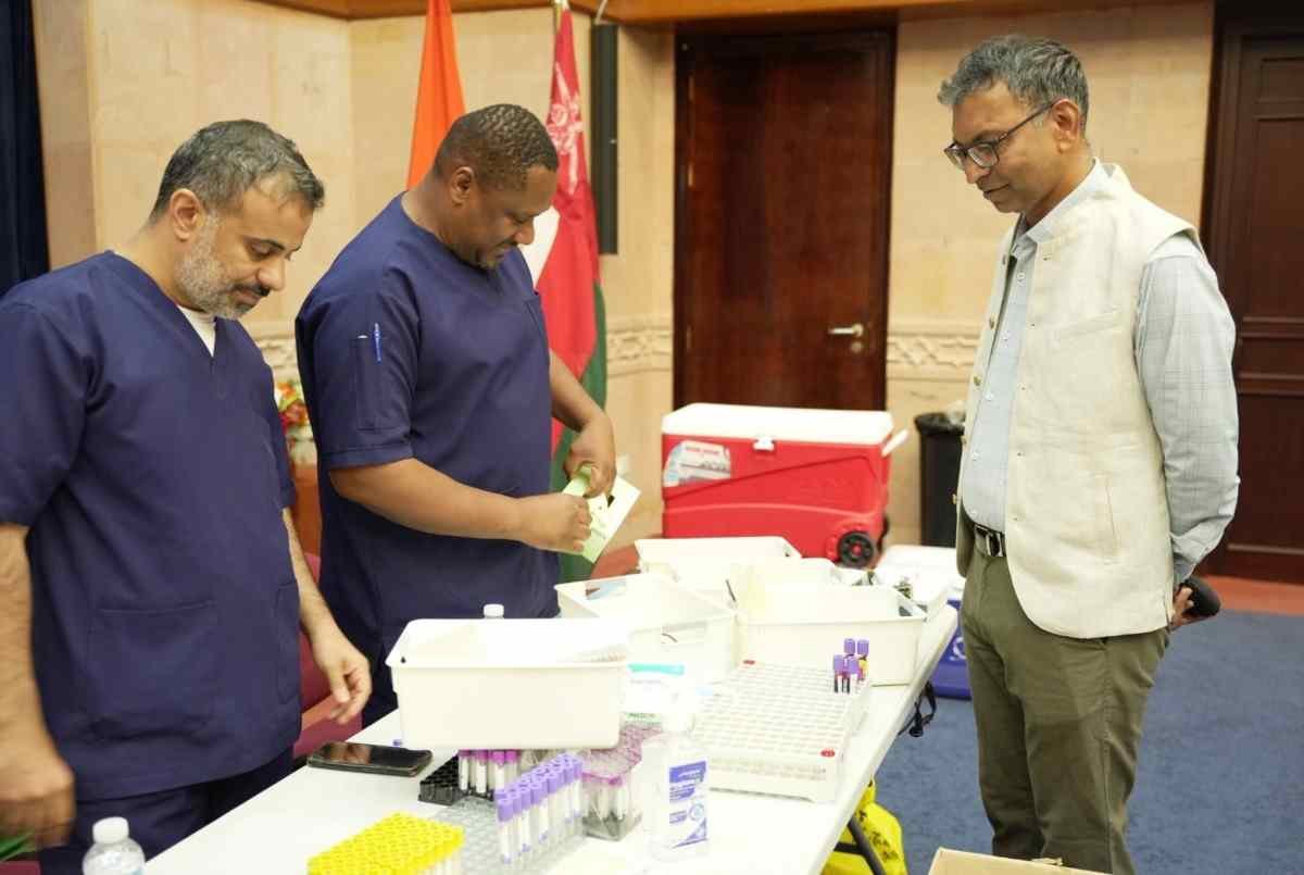 Blood Donation Camp in Embassy coinciding with the Seva Pakhwada (community service) celebrations
