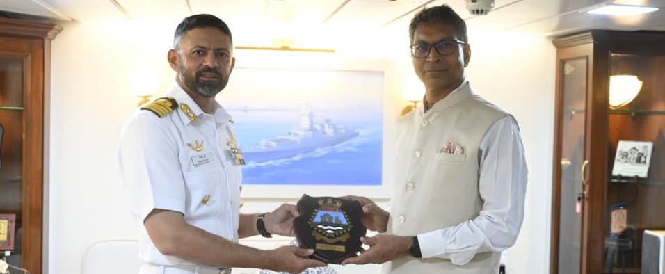 Ambassador visits INS Imphal crew at Sultan Qaboos Port - August 15 2026.