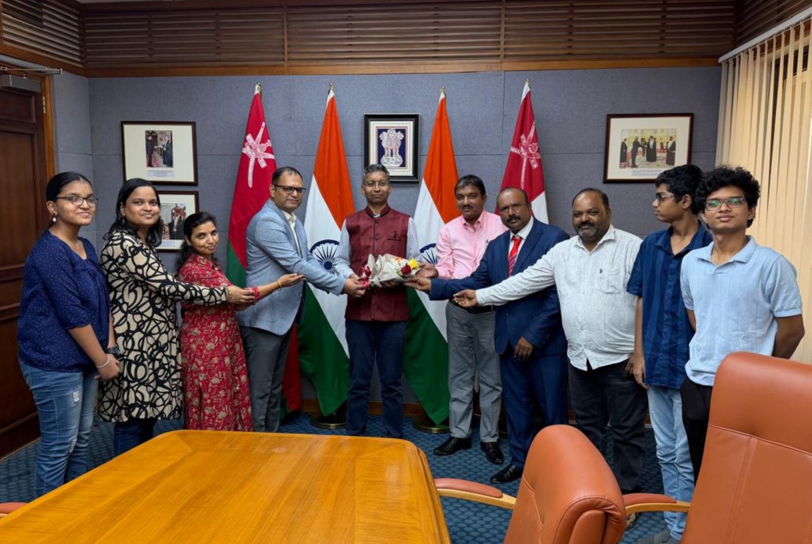 Amb Prashant Pise interacted with members of the Dr. Ambedkar International Mission, Oman - July 27,2026
