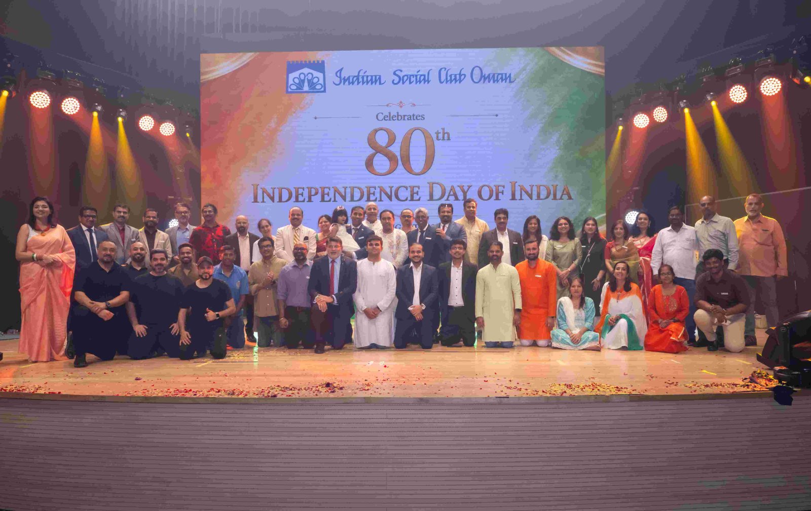 Ambassador Prashant Pise attending Independence day 2026 celebration by Indian Social Club Oman at College of Banking and Financial Studies