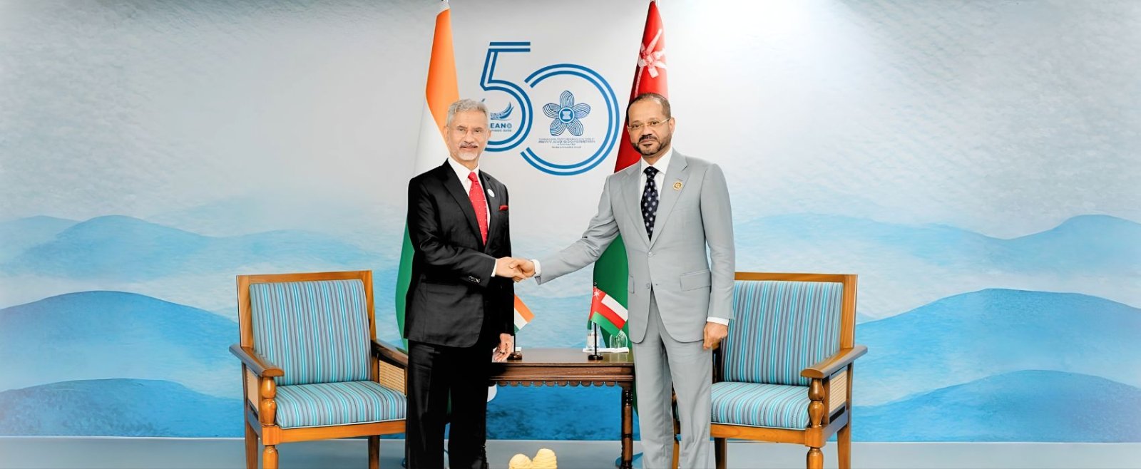 External Affairs Minister Dr. S. Jaishankar met with Oman's Foreign Minister Sayyid Badr bin Hamad Al Busaidi on 23rd July 2026 for the ASEAN Ministerial Meeting in Manila.