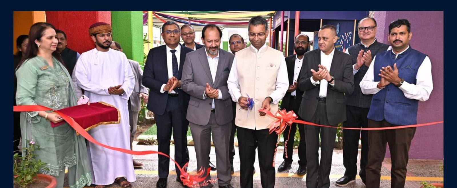 Amb Prashant Pise inaugurated the newly renovated grounds at the Jibroo Campus of Indian School Muscat on August 1st, 2026.