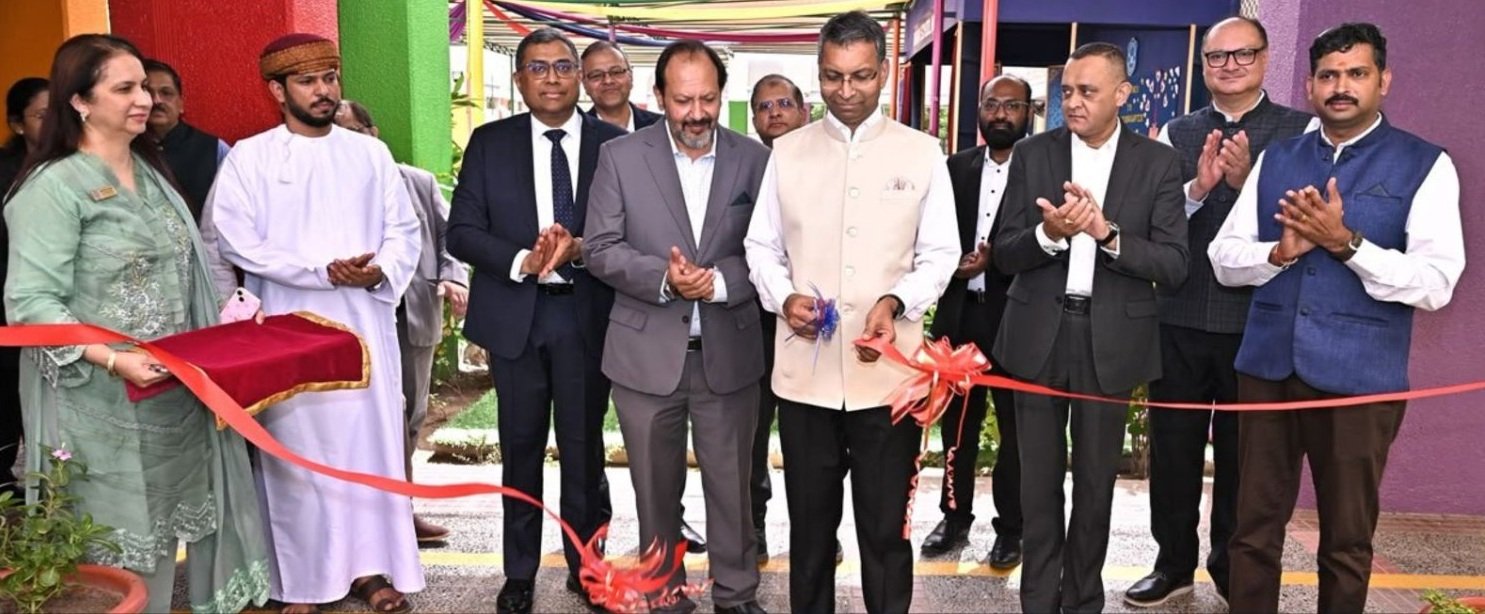 Amb Prashant Pise inaugurated the newly renovated grounds at the Jibroo Campus of Indian School Muscat on August 1st, 2026.