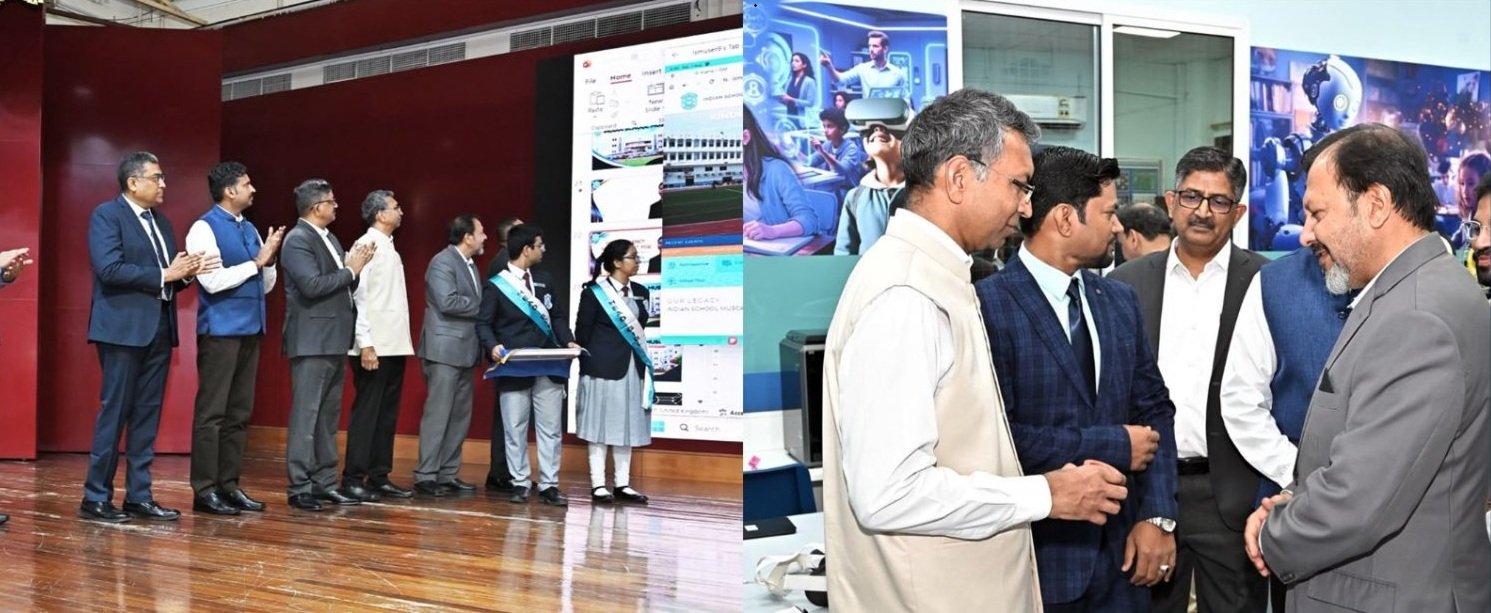 Amb Prashant Pise inaugurated the new website launched by Indian School Muscat and laboratory at the New Multipurpose Hall on August 1st, 2026.