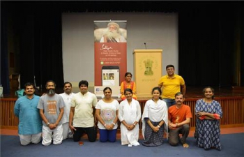 Yoga Session at Embassy organized by ISHA Foundation on 27th May 2017