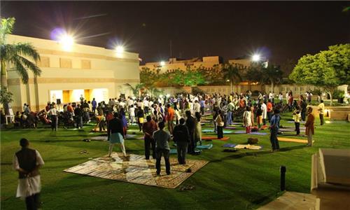 A Yoga and Meditation Session was organized at Embassy Lawns on 11th February 2017 by Art of Living.