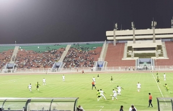 Commencement of India Oman Sports Meet 2018 with a football match between Sur Club of Oman and Gokulam FC from India.