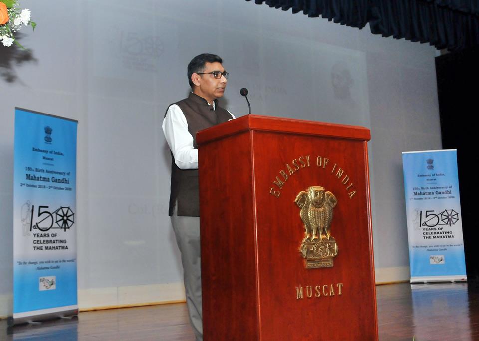 'Satya Vaarta', a talk on Mahatma Gandhi, organized by Embassy as part of celebration of 150th birth anniversary of the Mahatma. 