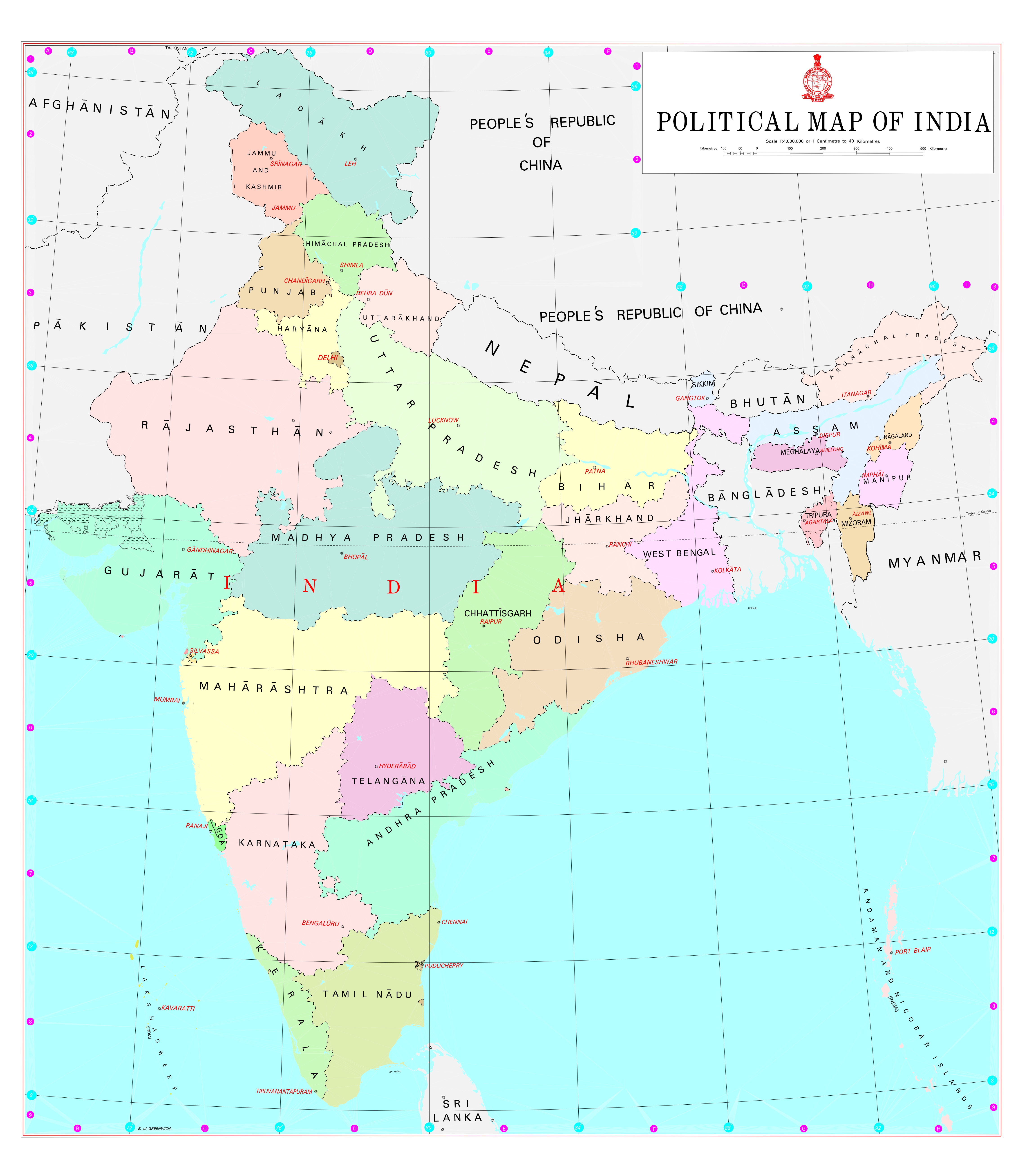 India To Oman Map Embassy Of India, Muscat, Oman : Political Maps Of India
