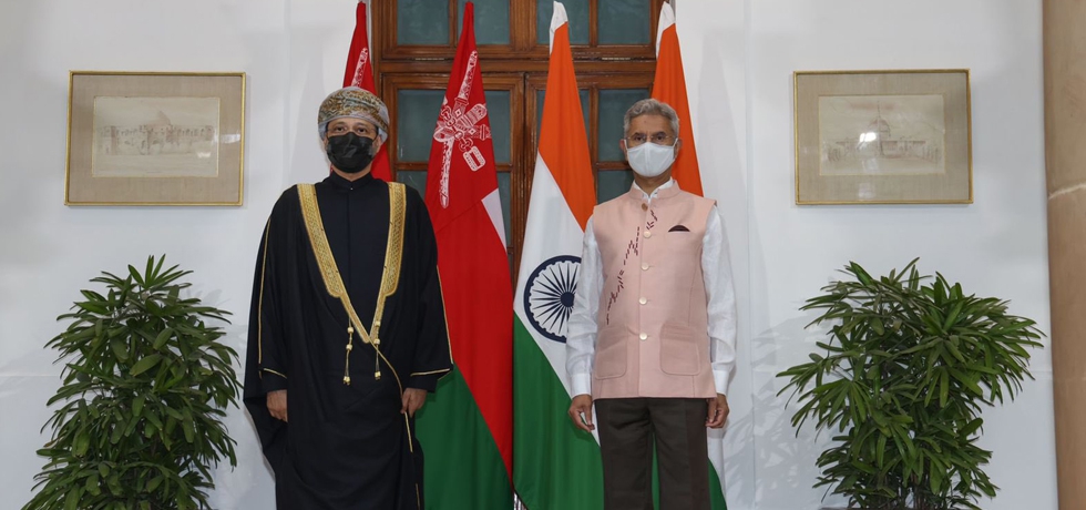 Badr Al Busaidi Foreign Minister of Oman met with Dr S Jaishankar, External Affairs Minister of India in Delhi - 23 March 2022