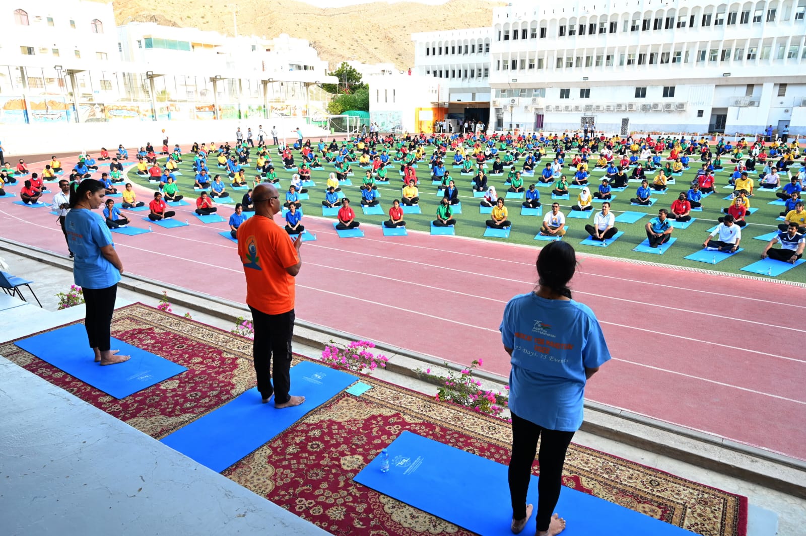 Oman Yoga Yatra in Indian Schools -Embassy conducted exclusive Yoga sessions for students of Indian School Muscat & Indian School Wadi Kabir 